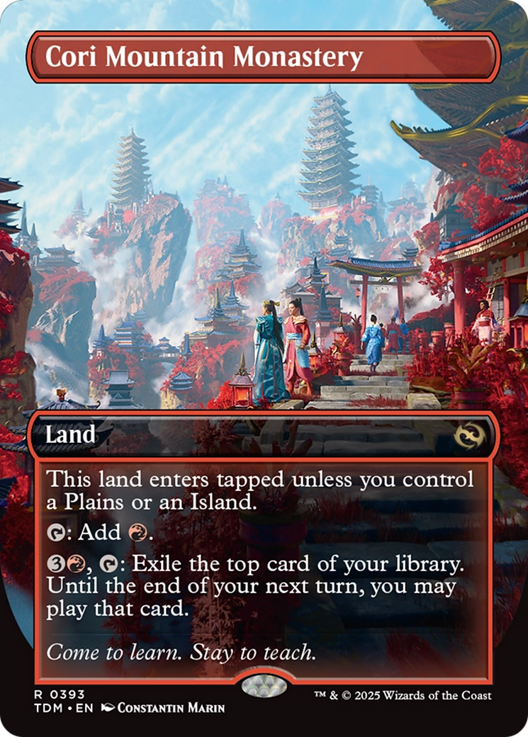 Cori Mountain Monastery (Borderless) (TDM-393) - Tarkir: Dragonstorm Foil