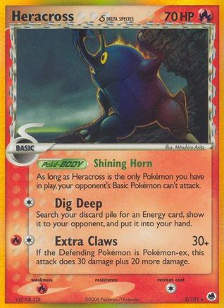 Heracross (Delta Species)/101 - Reverse Holofoil Dragon Frontiers - Holo Rare