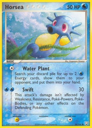 Horsea 058 - Reverse Holofoil Team Rocket Returns - Common