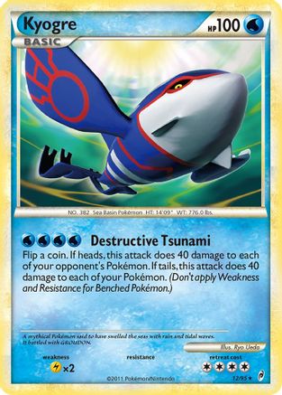 Kyogre - Reverse Holofoil Call of Legends - Holo Rare
