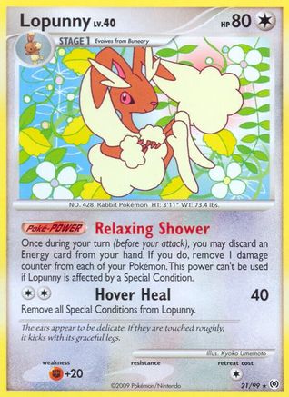 Lopunny 021 - Reverse Holofoil Arceus - Rare
