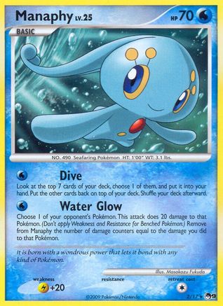 Manaphy - Holofoil POP Series 9 - Rare