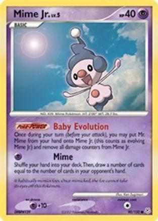 Mime Jr. 090 - Reverse Holofoil Diamond and Pearl - Common