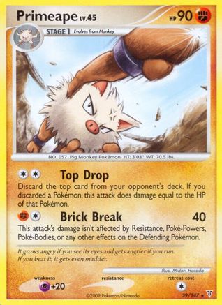 Primeape - Reverse Holofoil Supreme Victors - Rare