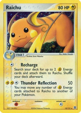 Raichu FireRed & LeafGreen - Holo Rare