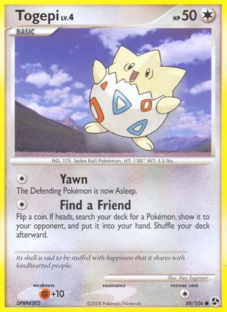 Togepi 088 - Reverse Holofoil Great Encounters - Common