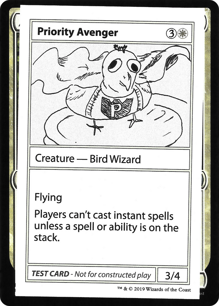 Priority Avenger (No PW Symbol) (CMB1-) - Mystery Booster Playtest Cards 2021