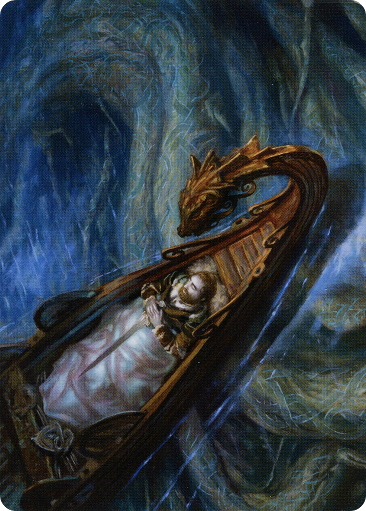 Funeral Longboat // Funeral Longboat (ASKHM-068) - Art Series: Kaldheim (Borderless)