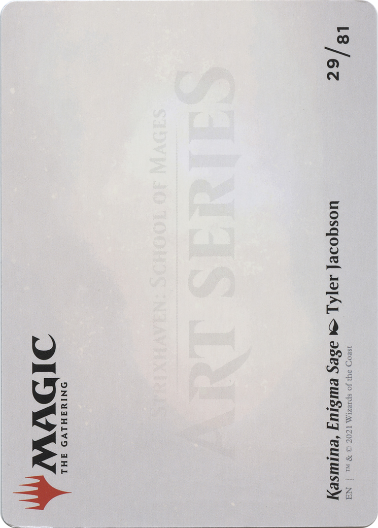Kasmina, Enigma Sage // Kasmina, Enigma Sage (ASTX-029) - Strixhaven Art Series (Borderless) Foil