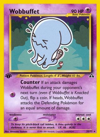 Wobbuffet (35) (35) 035/75 - 1st Edition Neo Discovery - Rare