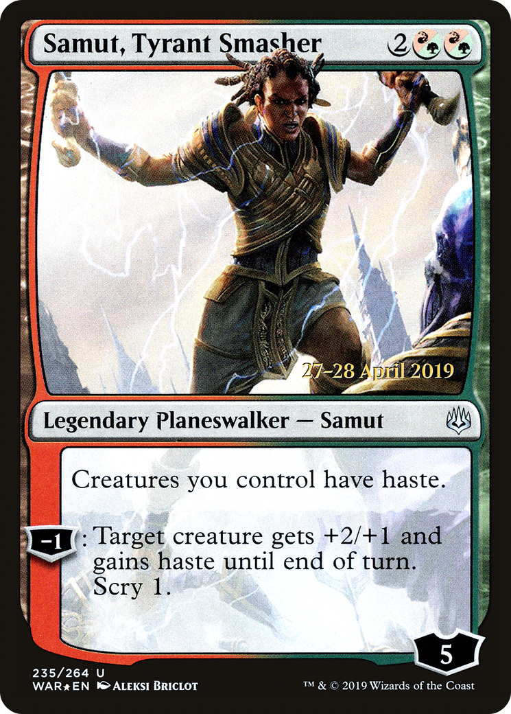 Samut, Tyrant Smasher (PRE-235) - War of the Spark Promos Foil