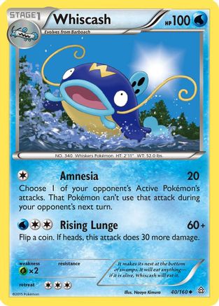 Whiscash XY Primal Clash - Uncommon