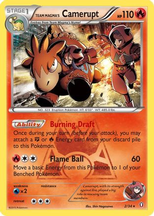 Team Magma's Camerupt 002 - Holofoil Double Crisis - Holo Rare