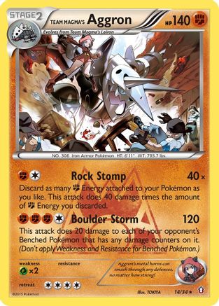 Team Magma's Aggron 014 - Holofoil Double Crisis - Holo Rare