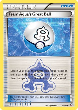 Team Aqua's Great Ball 027 - Reverse Holofoil Double Crisis - Uncommon