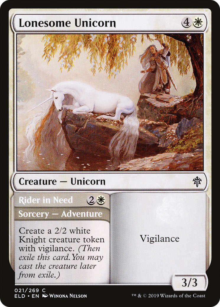 Lonesome Unicorn (ELD-021) - Throne of Eldraine