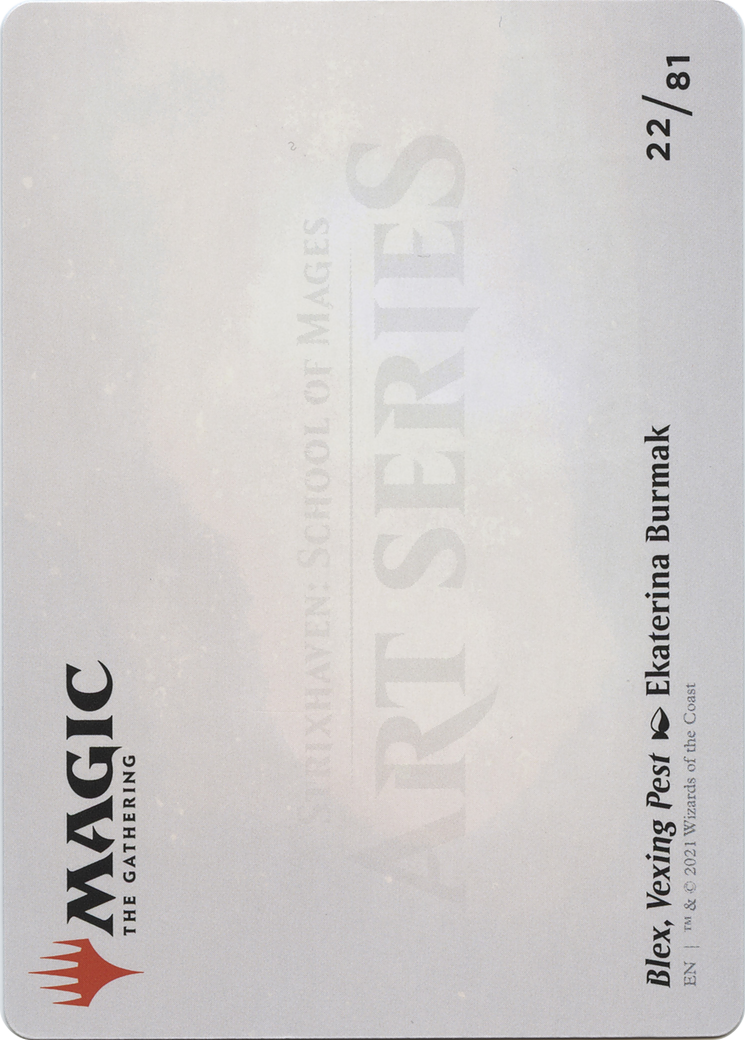 Blex, Vexing Pest // Blex, Vexing Pest (ASTX-022) - Strixhaven Art Series (Borderless) Foil