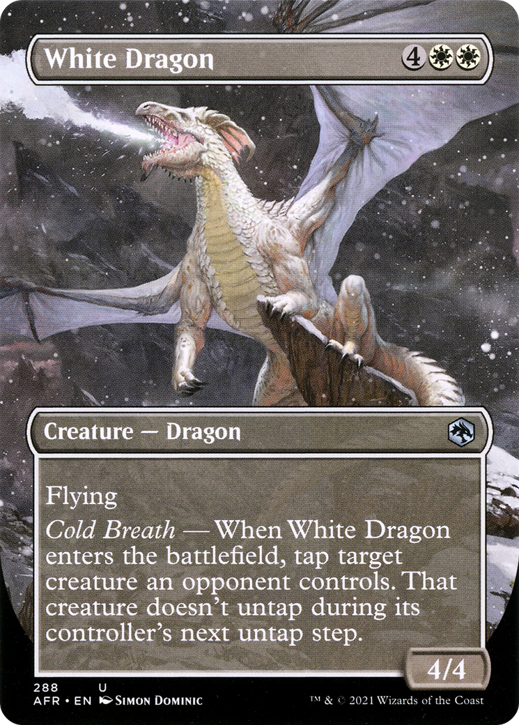 White Dragon (Borderless) (AFR-288) - Adventures in the Forgotten Realms