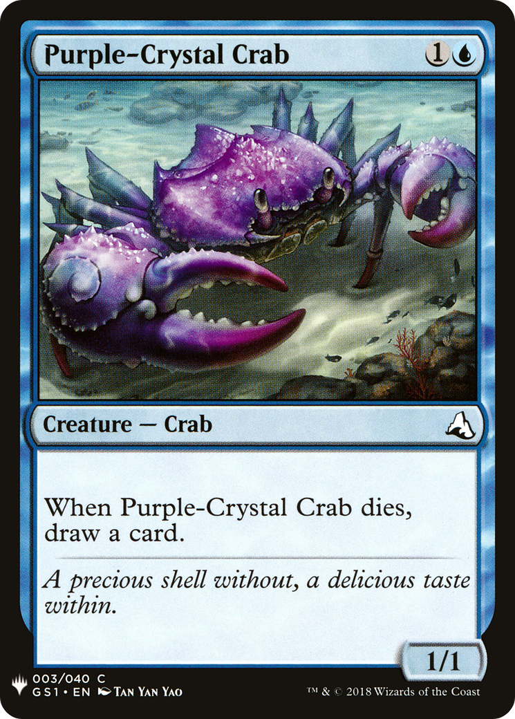 Purple-Crystal Crab (LIST-003) - The List