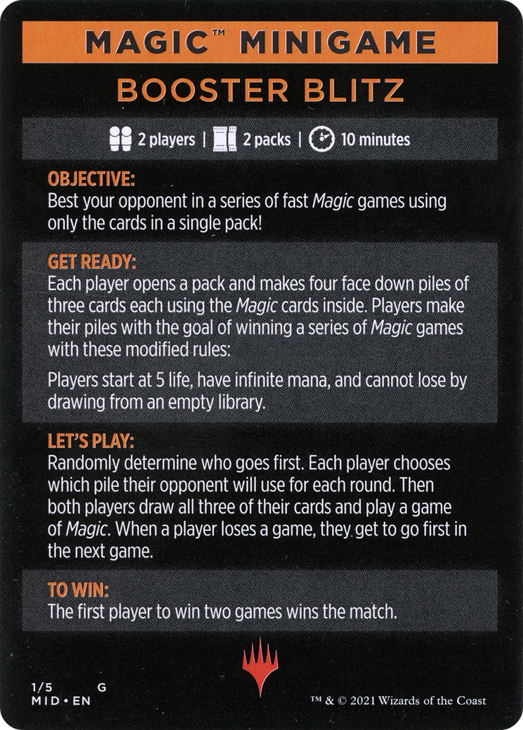 Booster Blitz (MMID-001) - Innistrad: Midnight Hunt Minigames Foil