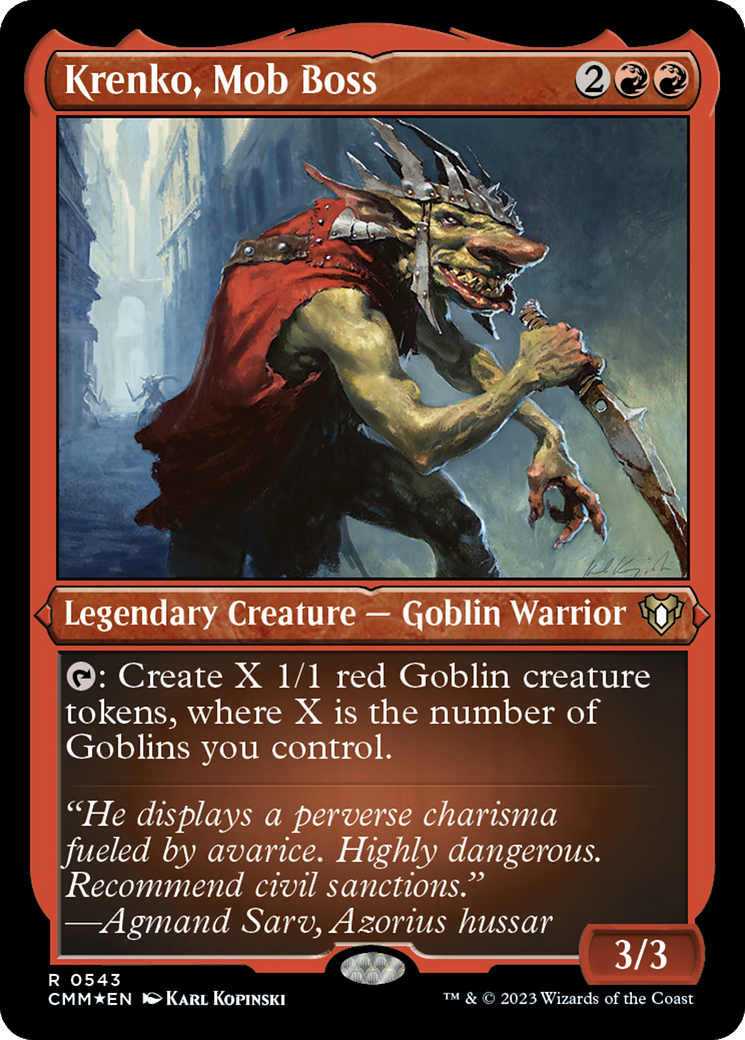 Krenko, Mob Boss (CMM-543) - Commander Masters Etched Foil