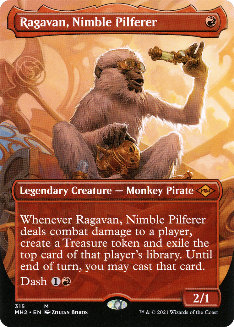 Ragavan, Nimble Pilferer (Borderless) (MH2-315) - Modern Horizons 2 Foil