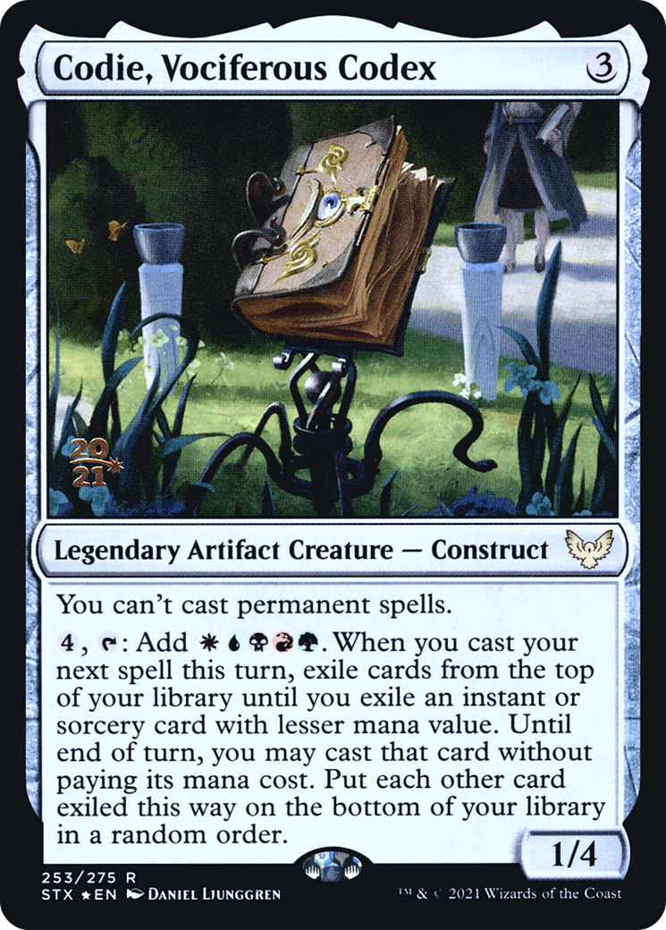 Codie, Vociferous Codex (PRE-253) - Strixhaven: School of Mages Promos Foil