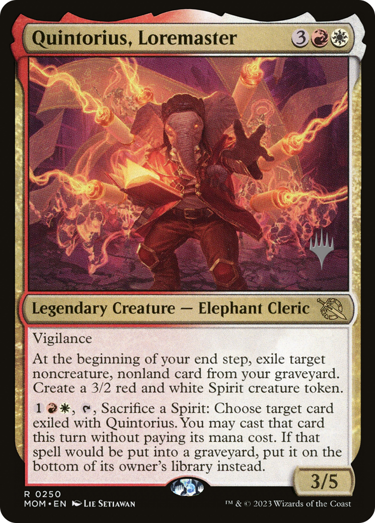 Quintorius, Loremaster (PPMOM-250) - March of the Machine Promos Foil