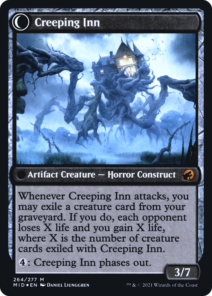 Hostile Hostel (PRE-264S) - Innistrad: Midnight Hunt Promos: (Double Faced Transform) Foil