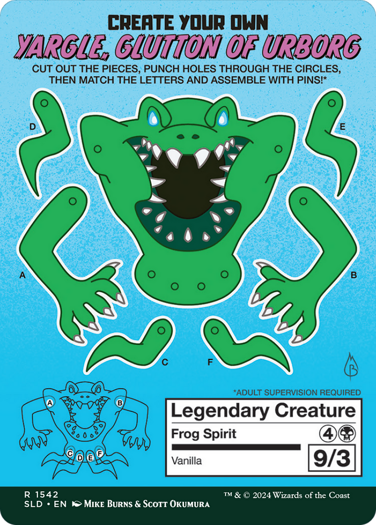 Yargle, Glutton of Urborg (SLD-1542) - Secret Lair Drop (Borderless)