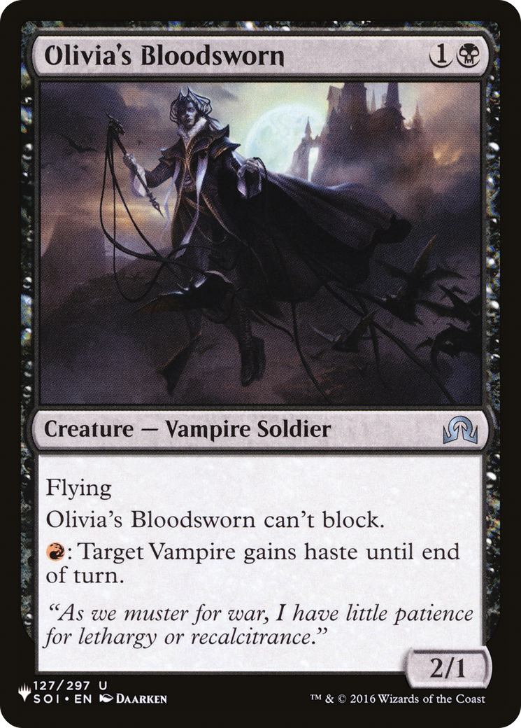 Olivia's Bloodsworn (LIST-127/297) - The List