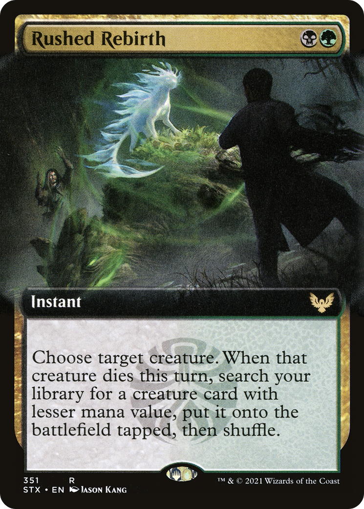 Rushed Rebirth (Extended Art) (STX-351) - Strixhaven: School of Mages: (Extended Art)