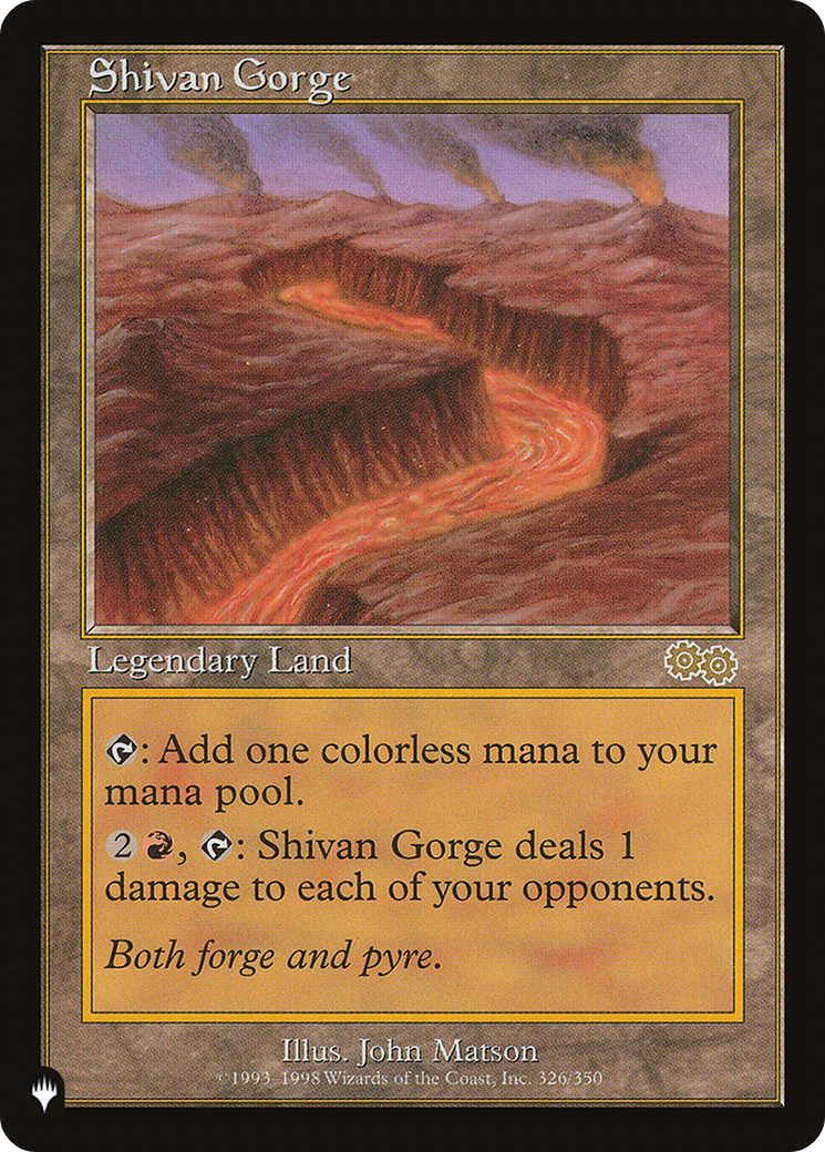 Shivan Gorge (LIST-USG-326) - The List