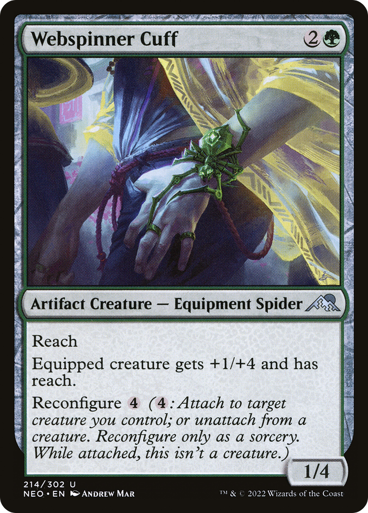 Webspinner Cuff (NEO-214) - Kamigawa: Neon Dynasty Foil