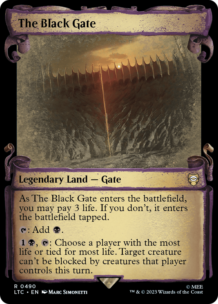 The Black Gate (Showcase Scrolls) (LTC-490) - Tales of Middle-earth Commander: (Showcase)