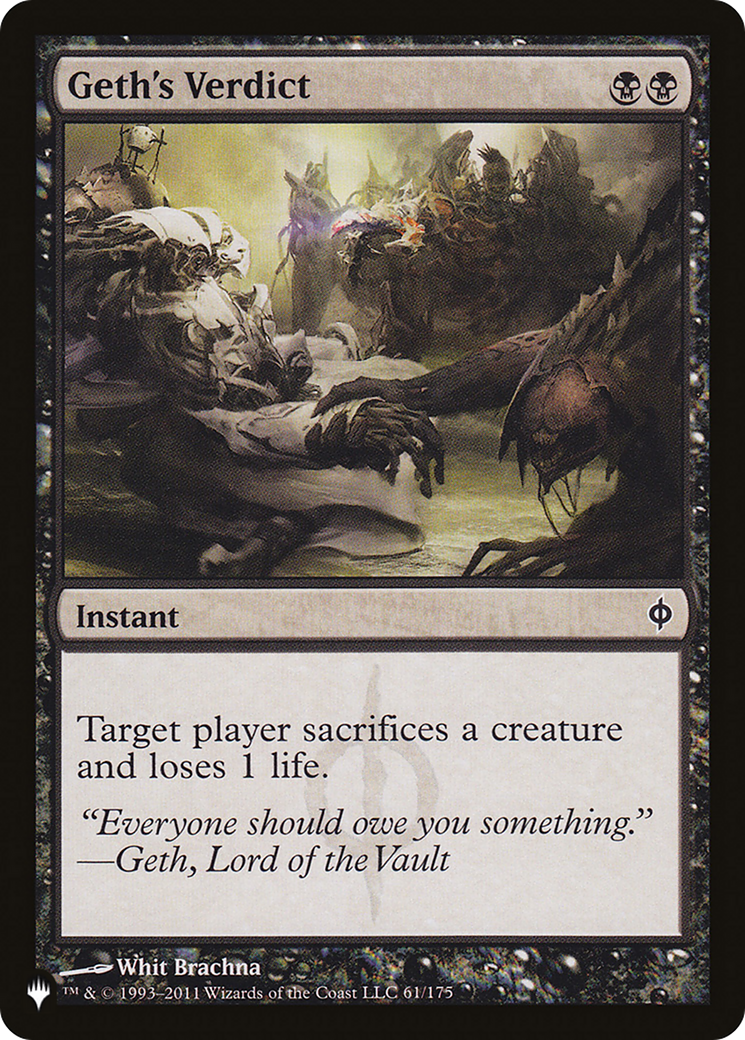 Geth's Verdict (LIST-61/175) - The List