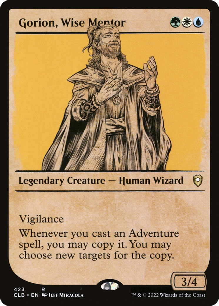 Gorion, Wise Mentor (Showcase) (CLB-423) - Commander Legends: Battle for Baldur's Gate: (Showcase)