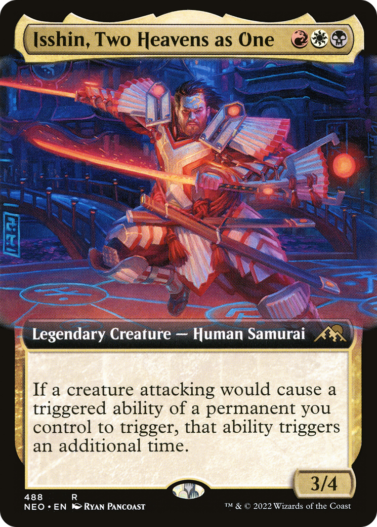 Isshin, Two Heavens as One (Extended Art) (NEO-488) - Kamigawa: Neon Dynasty: (Extended Art) Foil