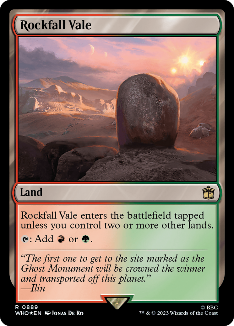 Rockfall Vale (Surge Foil) (WHO-889) - Doctor Who Foil