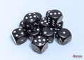 Dice: 12x D6: 16 mm: Opaque: Black/White