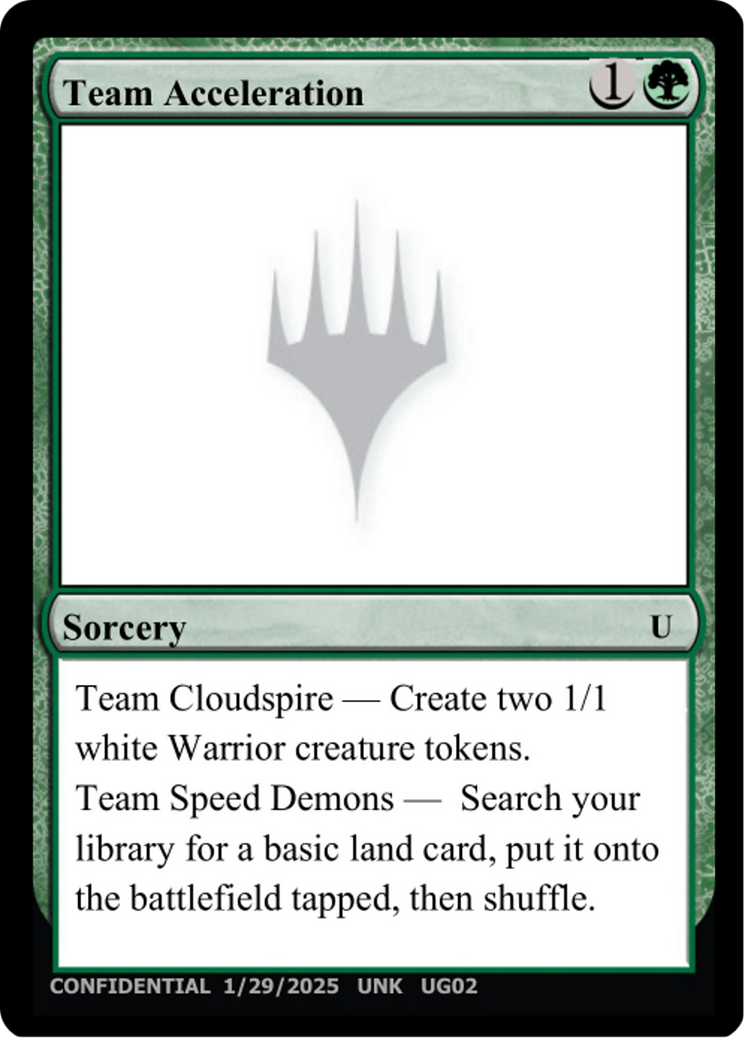 Team Acceleration (-) - Un-Known Event Playtest Cards