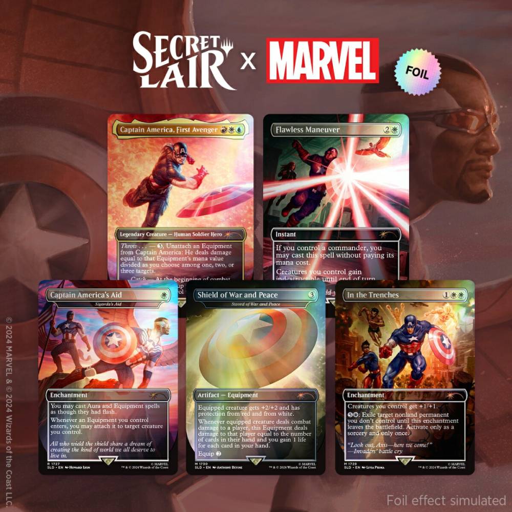 MTG Secret Lair - Marvel's Captain America - Rainbow Foil