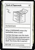 Stack of Paperwork (No PW Symbol) (CMB1-) - Mystery Booster Playtest Cards 2021