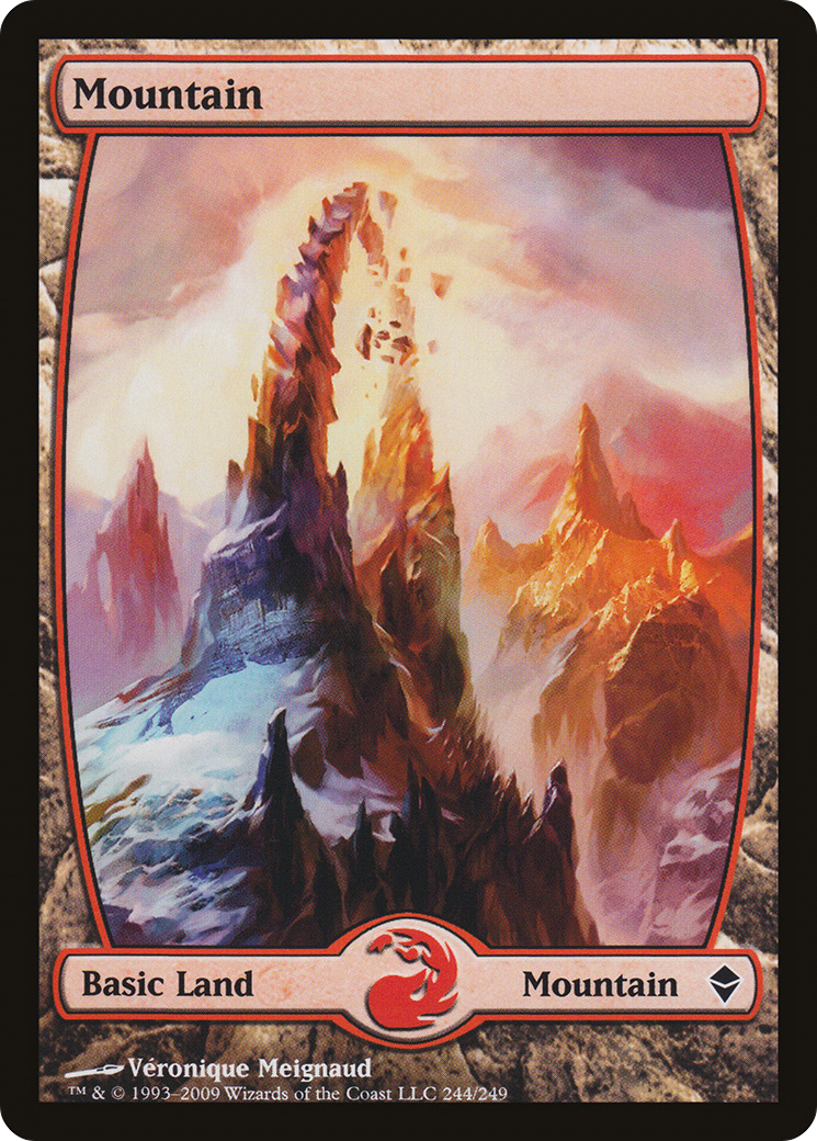 Mountain (244) - Full Art (ZEN-244) - Zendikar Foil