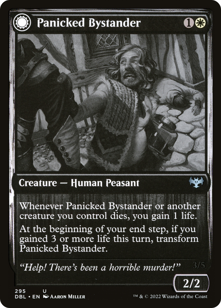 Panicked Bystander (DBL-295) - Innistrad: Double Feature: (Double Faced Transform) Foil