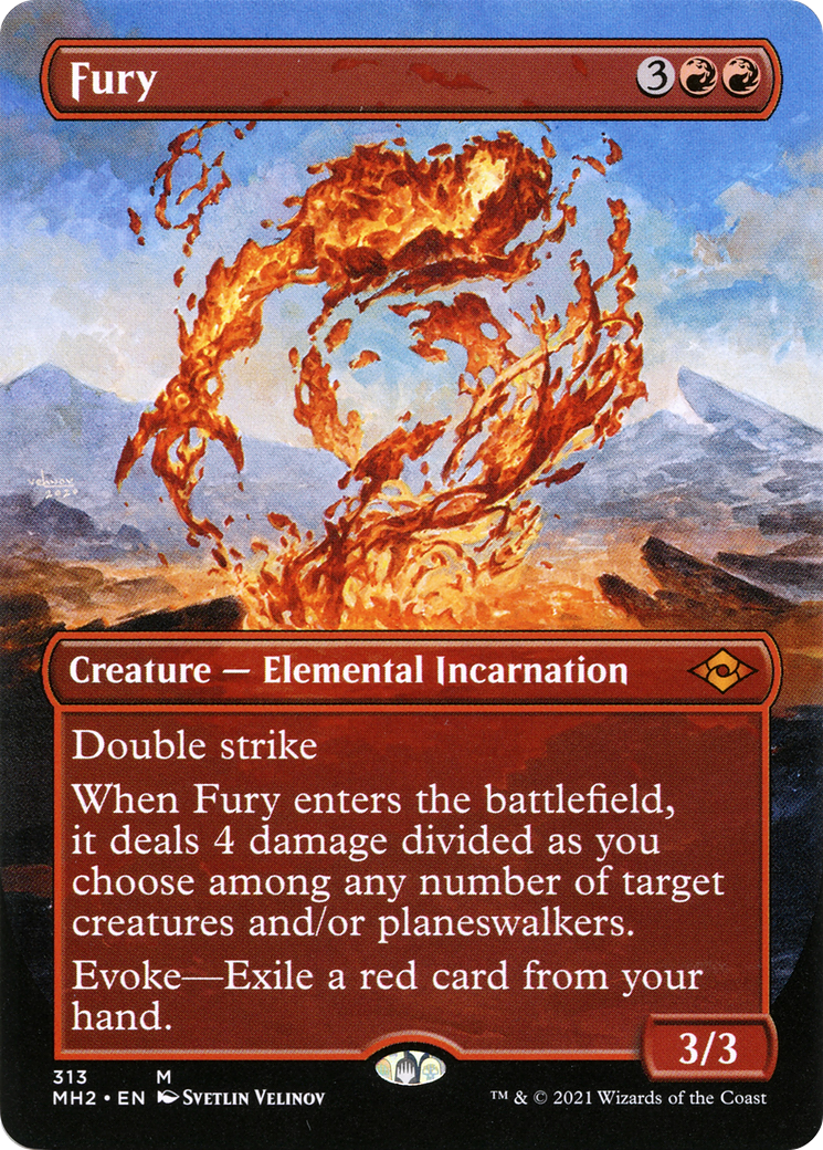 Fury (Borderless) (MH2-313) - Modern Horizons 2 Foil