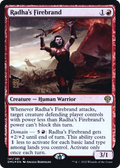 Radha's Firebrand (PRE-141) - Dominaria United Promos Foil