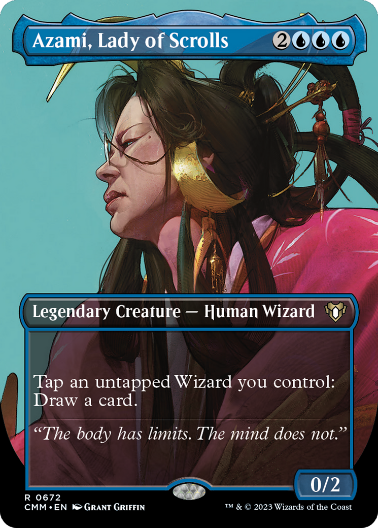 Azami, Lady of Scrolls (Borderless) (CMM-672) - Commander Masters