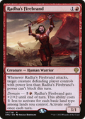 Radha's Firebrand (PPDMU-141) - Dominaria United Promos Foil