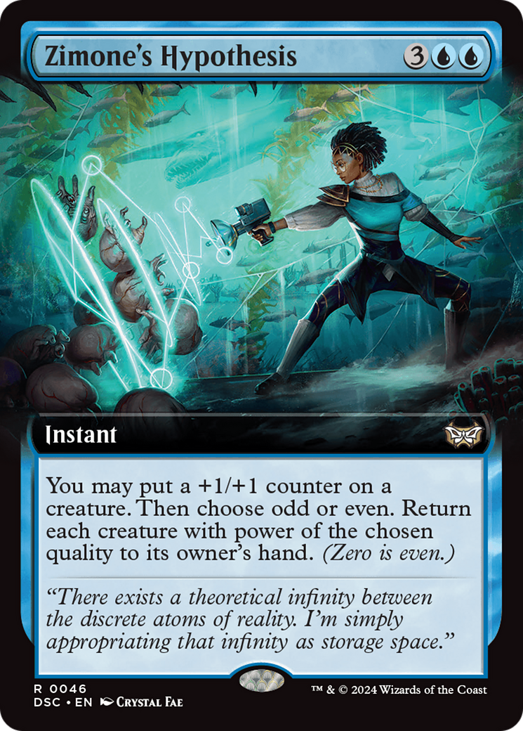 Zimone's Hypothesis (Extended Art) (DSC-046) - Duskmourn: House of Horror Commander: (Extended Art)